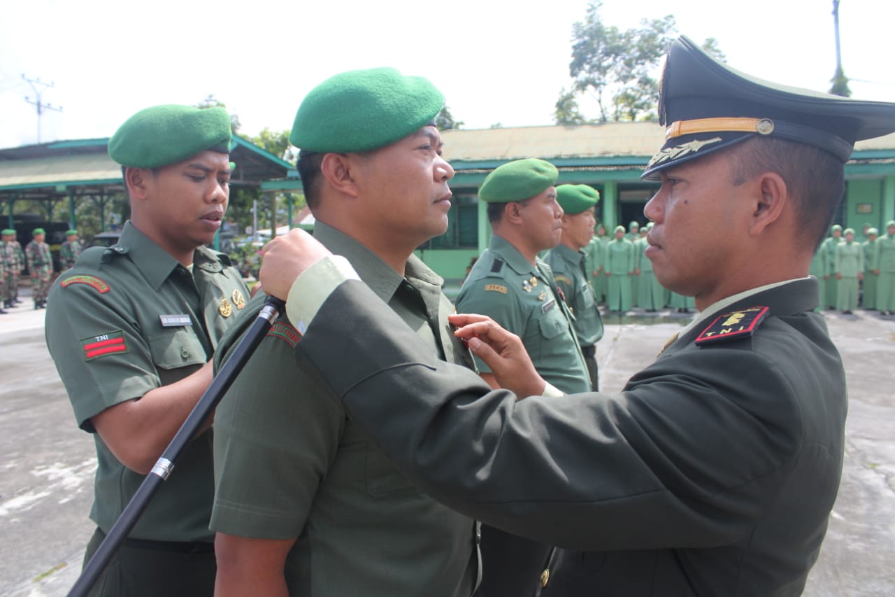 32 Prajurit Kodim 0106/Ateng Naik Pangkat