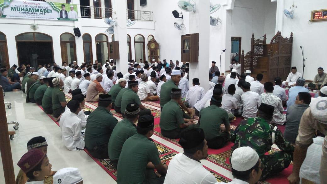 Personil Kodim Aceh Jaya Hadiri Peringatan Maulid