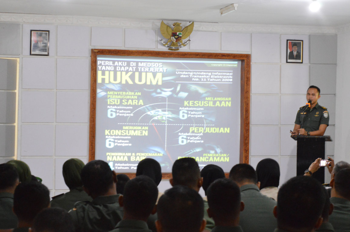 Kesdam IM dan Minvetcaddam IM menerima Penyuluhan Hukum TW IV TA. 2018