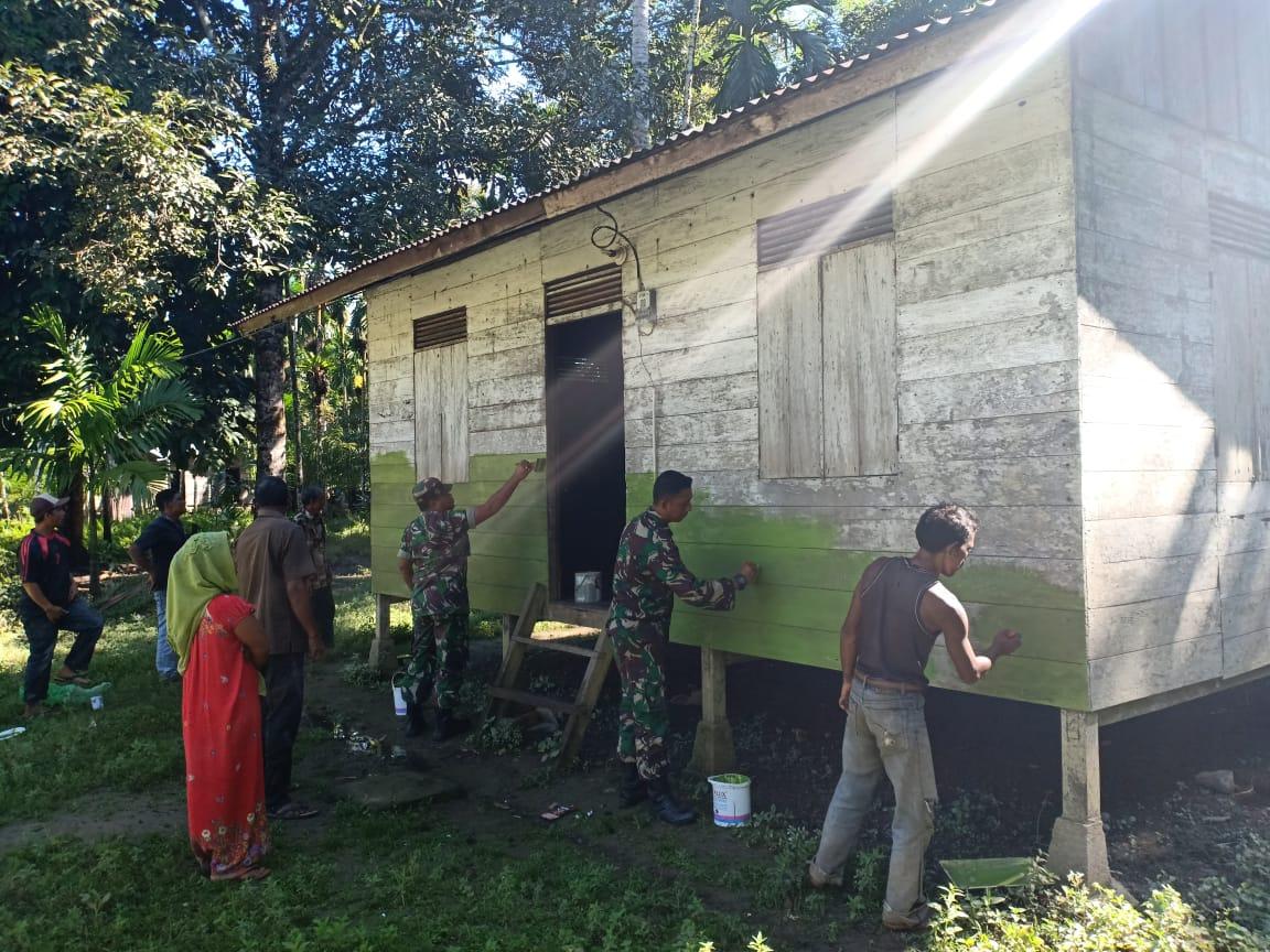 Sambut Hari Juang Kartika, Kodim Aceh Jaya Rehab Rumah Tidak Layak Huni