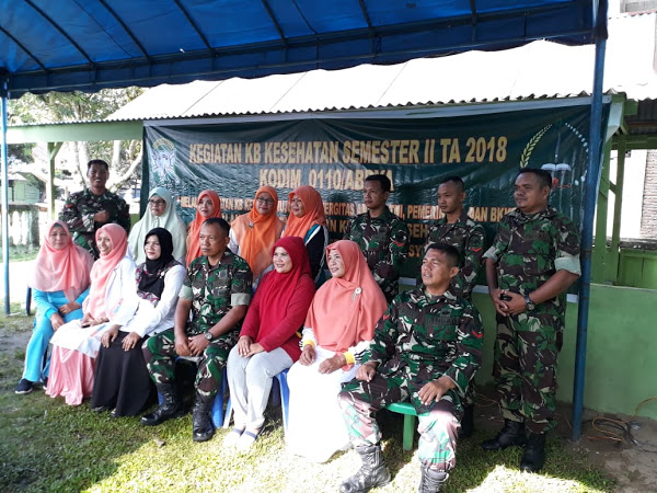 Tingkatkan Taraf Kesehatan Masyarakat, Kodim 0110/Abdya Gelar KB Kes