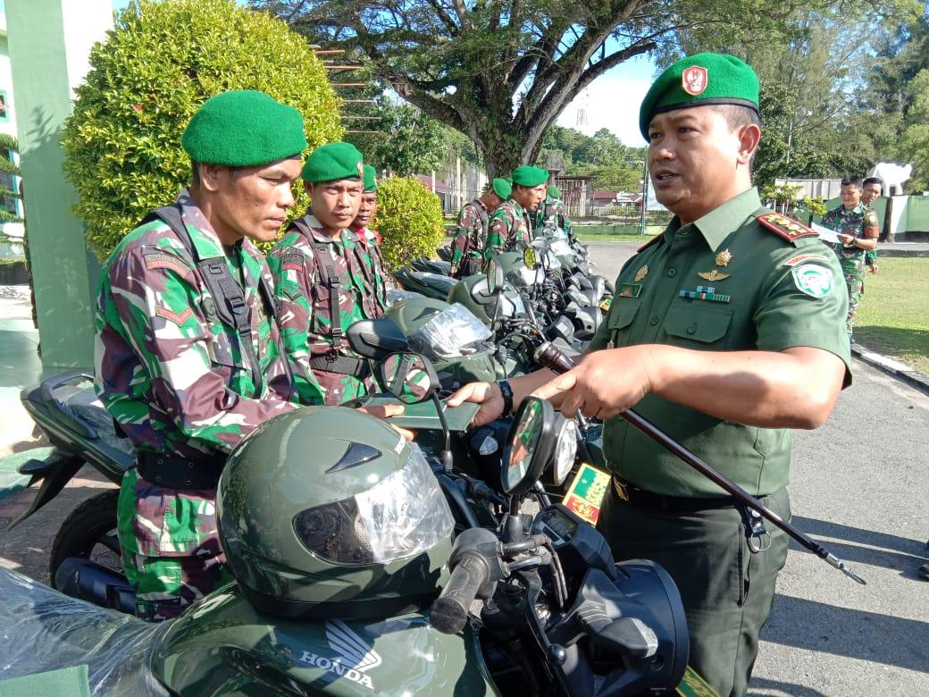 Dandim Aceh Jaya Distribusikan Kenderaan Dinas Babinsa