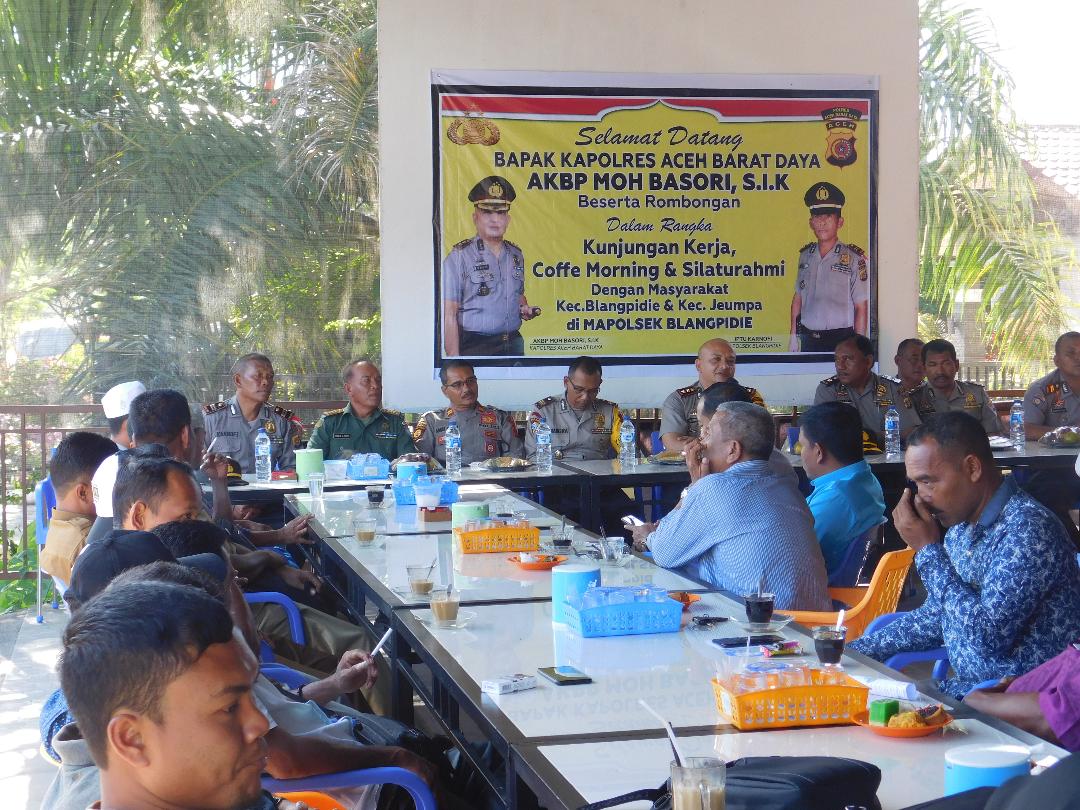 Danramil 01/Blangpidie Hadiri Coffee Morning Pemilu Damai