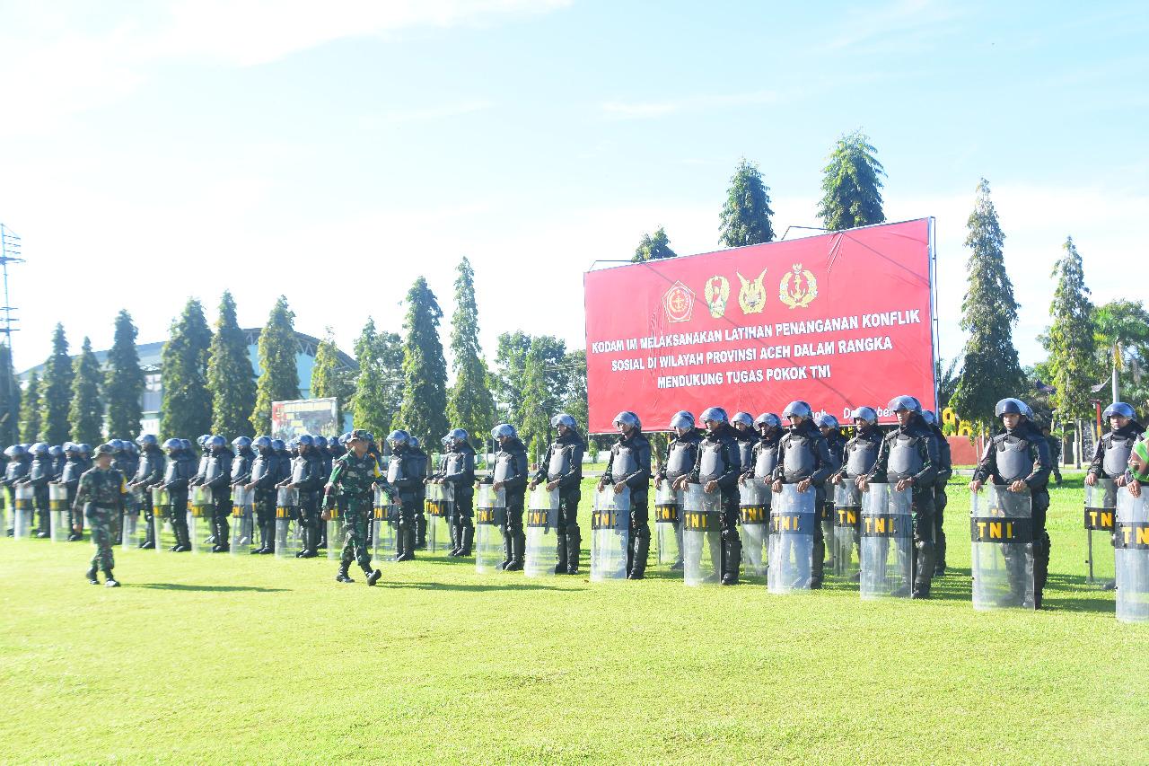 Korem 012/TU Gelar Latihan Penanganan Konflik Sosial