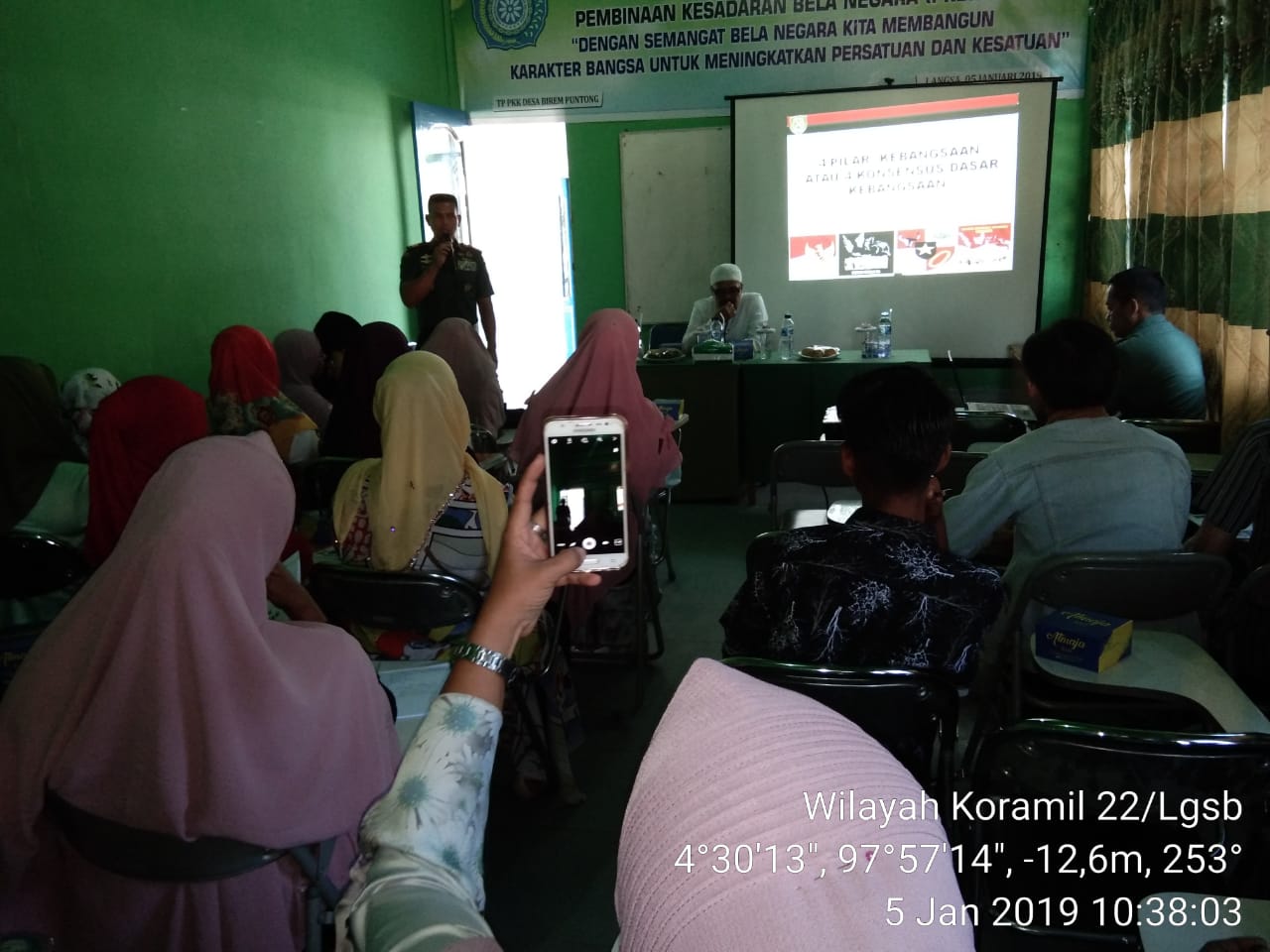 Danramil 22/Lgsb: Membangun Karakter Bangsa Yang Berbasis Bela Negara Untuk Mencapai Kesejahteraan Rakyat