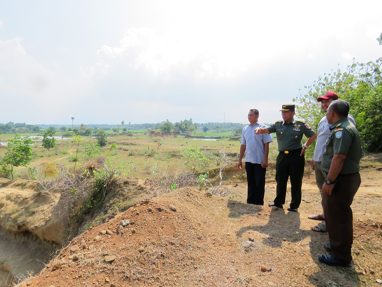 Tim Monitoring Mabesad Tinjau Lokasi  Cetak Sawah Baru di Wilayah Kodim 0101/BS