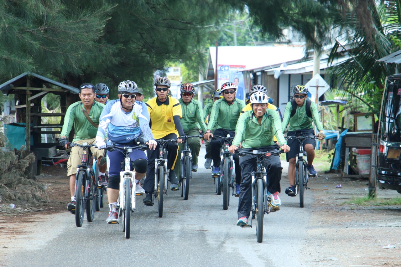 Danrem 012/TU Gowes Bersama TNI-Polri