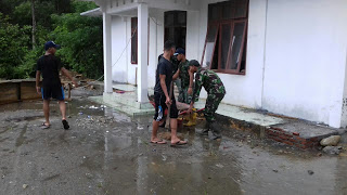 Kompi Senapan B Yonif 116/GS Gotroy Bangun Masjid