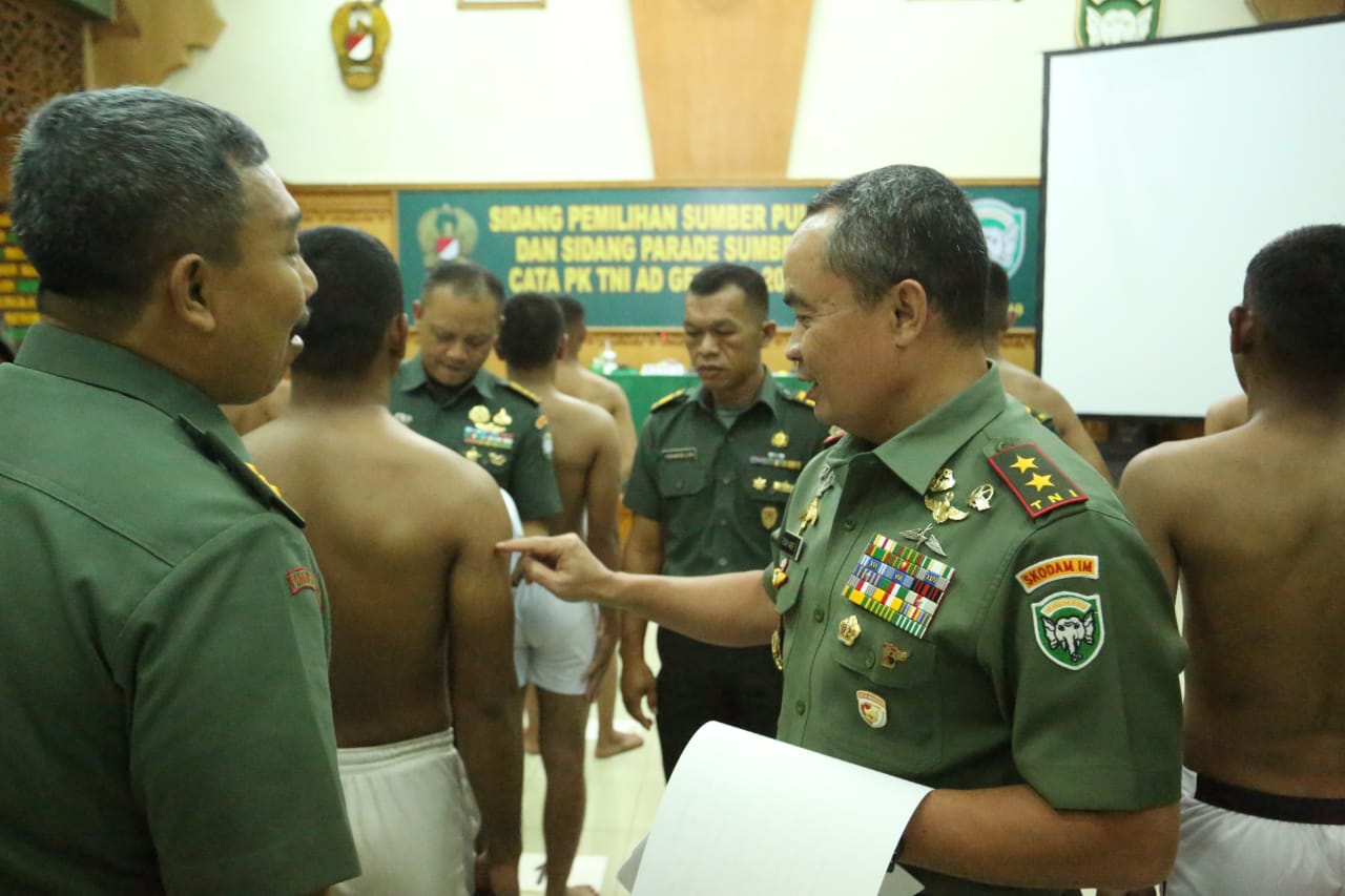 Pangdam IM : Kodam Iskandar Muda Akan Mencetak dan Menyeleksi Secara Ketat Calon-Calon Prajurit TNI AD