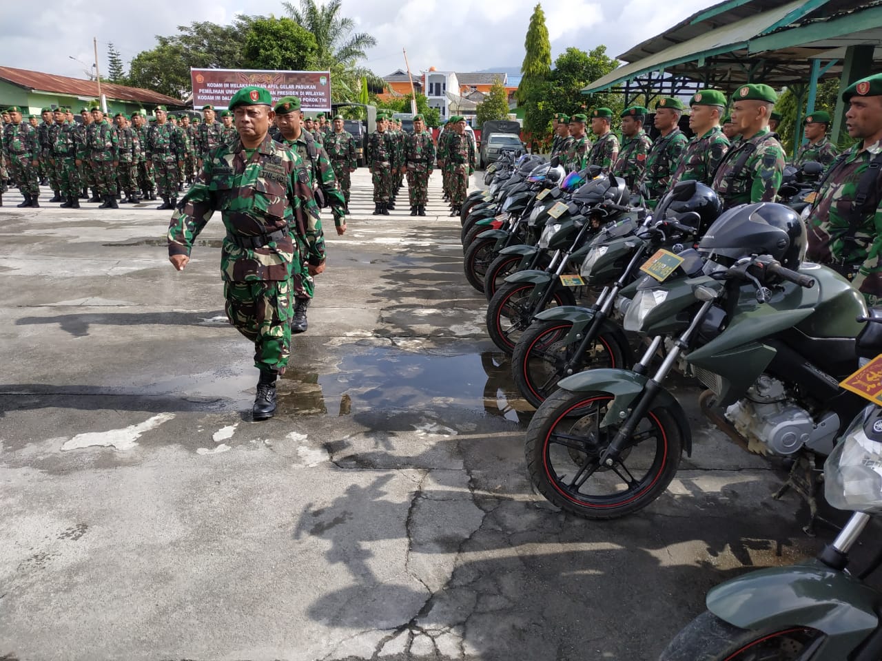 Kodim 0106/Ateng Laksanakan Apel Gelar Pasukan Pengamanan Pileg dan Presiden Tahun 2019
