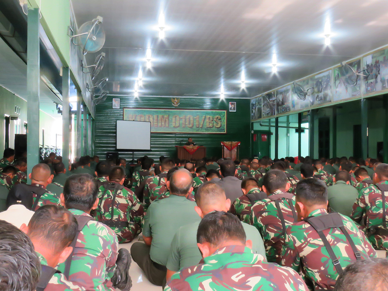 Dandim 0101/BS Instruksikan Anggotanya Junjung Tinggi Netralitas TNI Dalam Pemilu