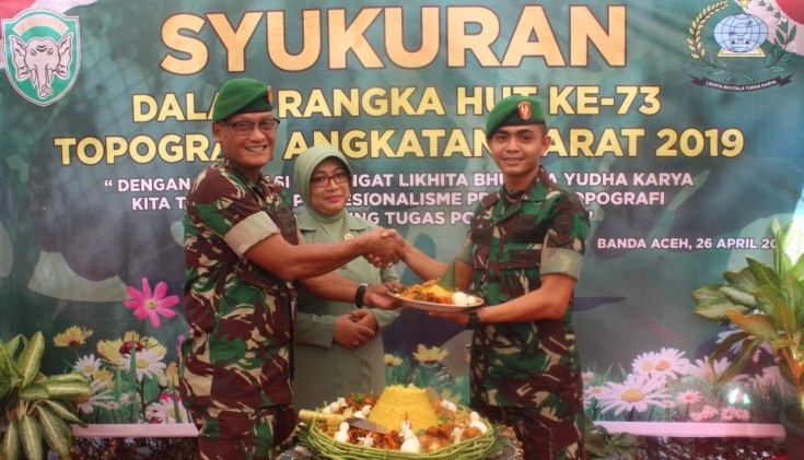 Topdam IM Gelar Acara Syukuran Hut Ke-73 Topografi Angkatan Darat Tahun 2019