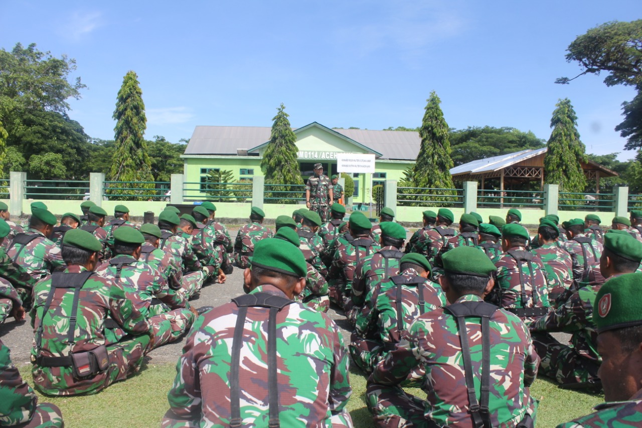 Pastikan Kesiapan Prajurit, Kodim Aceh Jaya Gelar Apel Luar Biasa