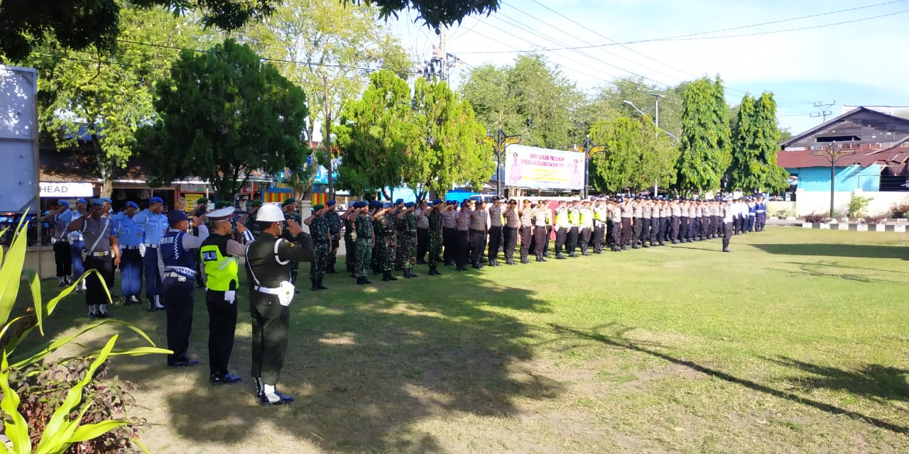 Personil Kodim 0112/Sabang Ikuti Apel Gelar Pasukan Keselamatan Rencong 2019