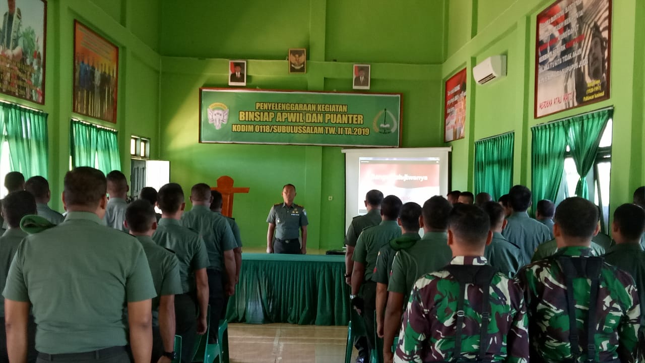 Kodim Subulussalam Gelar Binsiap Apwil dan Puanter
