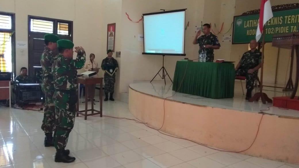 Kodim Pidie Gelar Latihan Teknis Teritorial