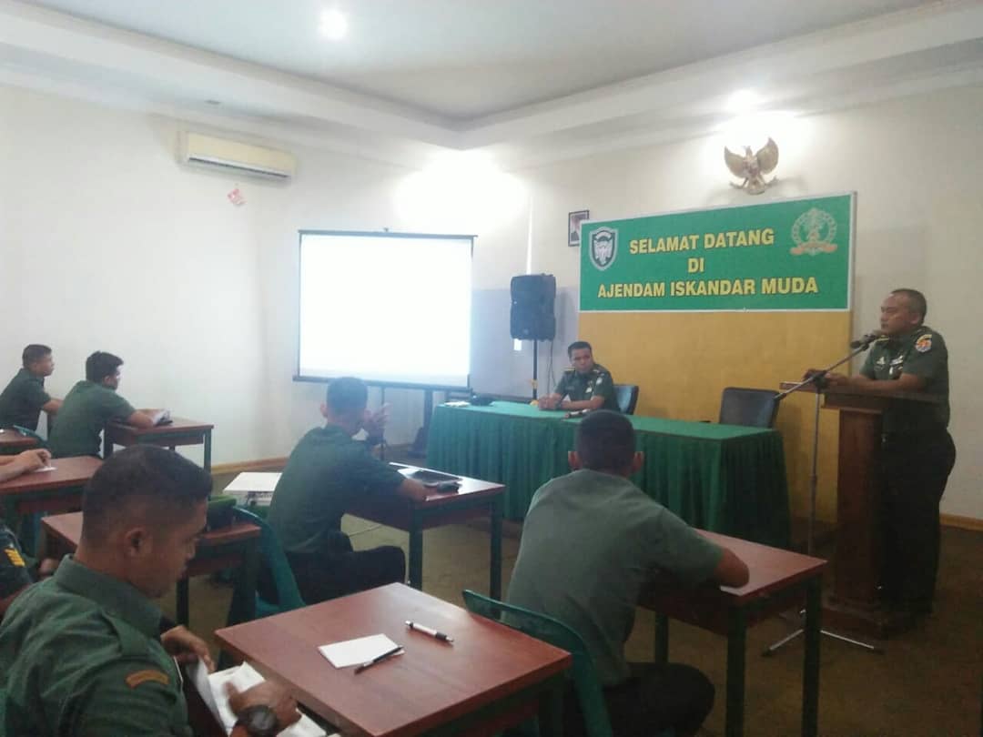 Personel Ajendam IM Terima Sosialisasi dari Ditajenad