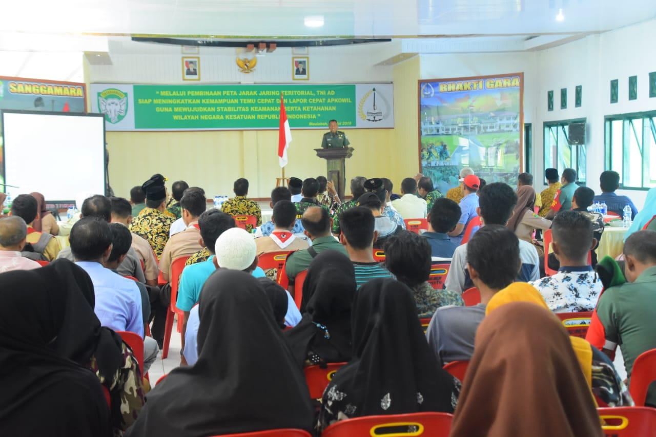 Korem 012/TU Gelar Pembinaan Peta Jarak Jaring Teritorial