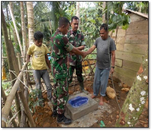 Kodim 0110/Abdya Laksanakan Program Jambanisasi Untuk Masyarakat Kurang Mampu