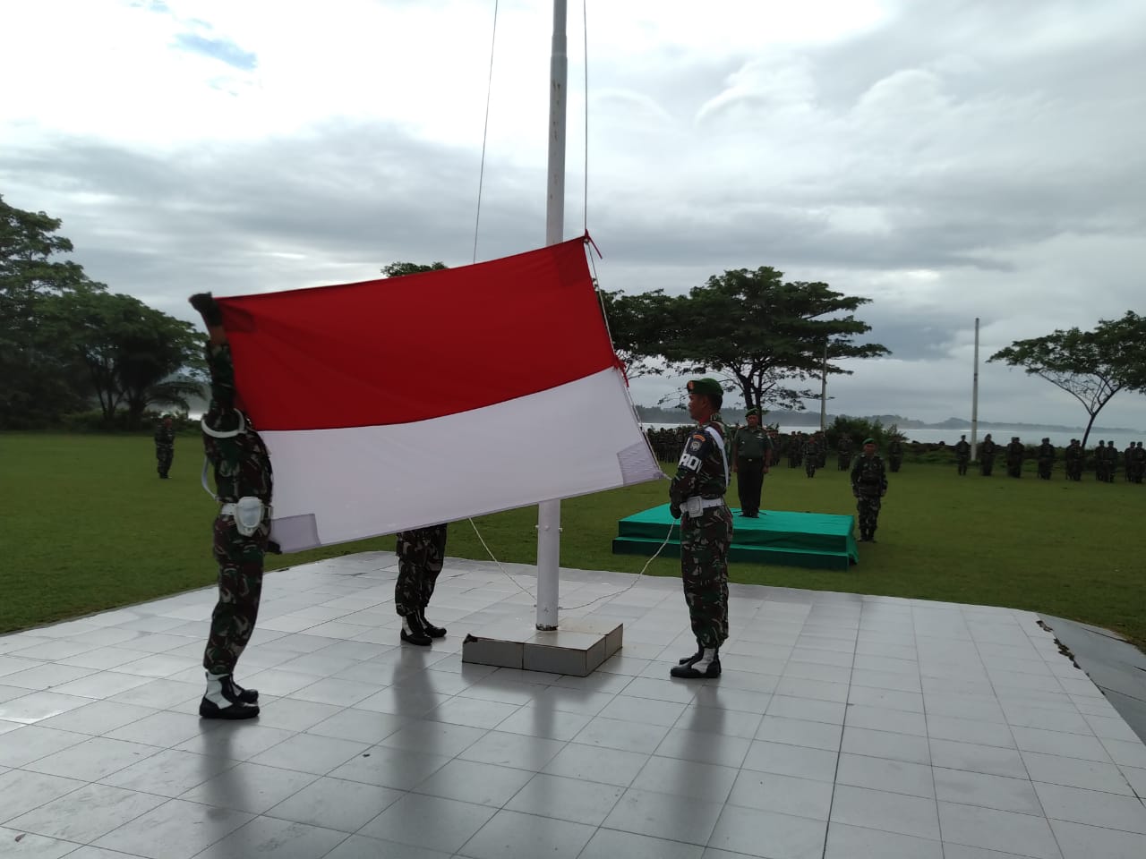 Personel Kodim Aceh Jaya Laksanakan Upacara Bendera