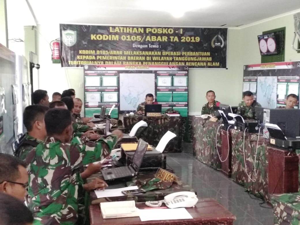 Kodim 0105/Aceh Barat Latihan Gladi Posko 1