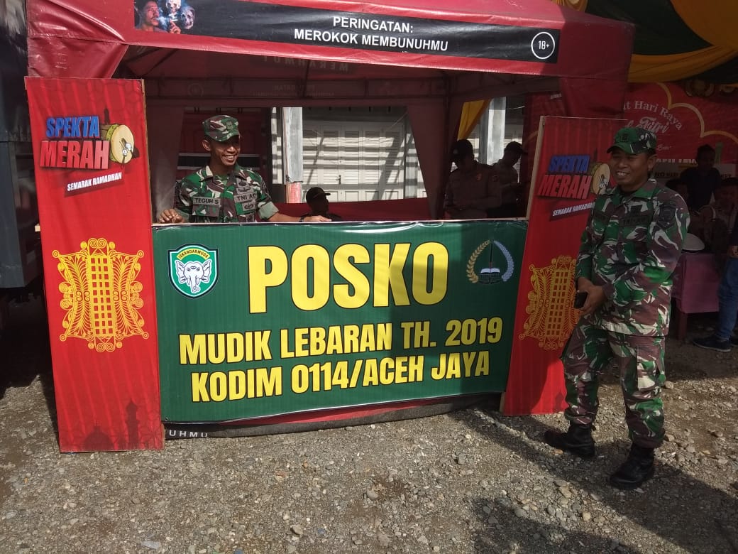 Kodim Aceh Jaya Sediakan Tiga Posko Mudik Lebaran