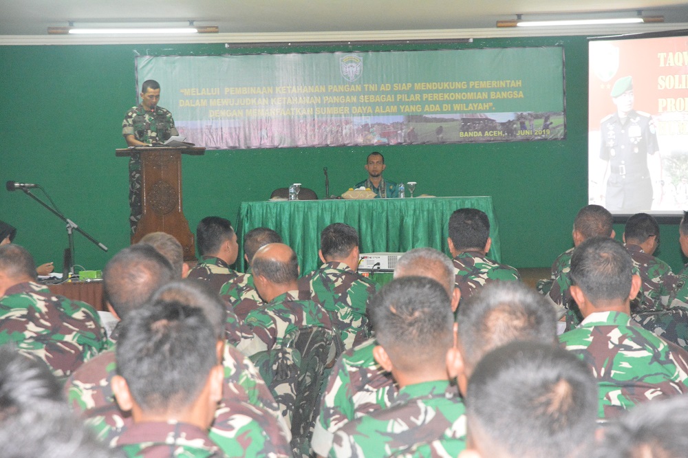 Kodam IM Adakan Pembinaan Ketahanan Pangan