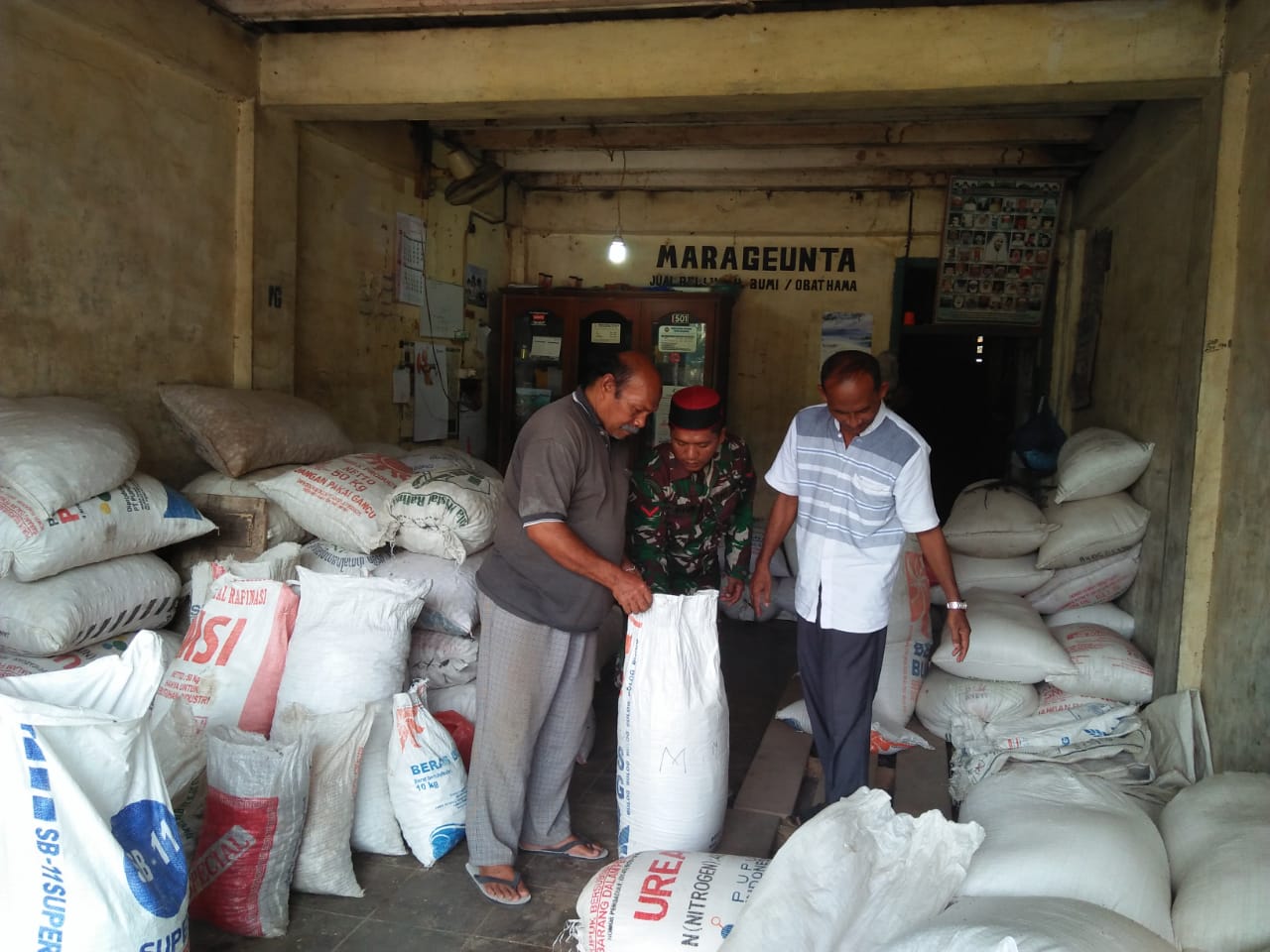 Babinsa Koramil 02/Suka Makmur Pantau Penjualan Gabah