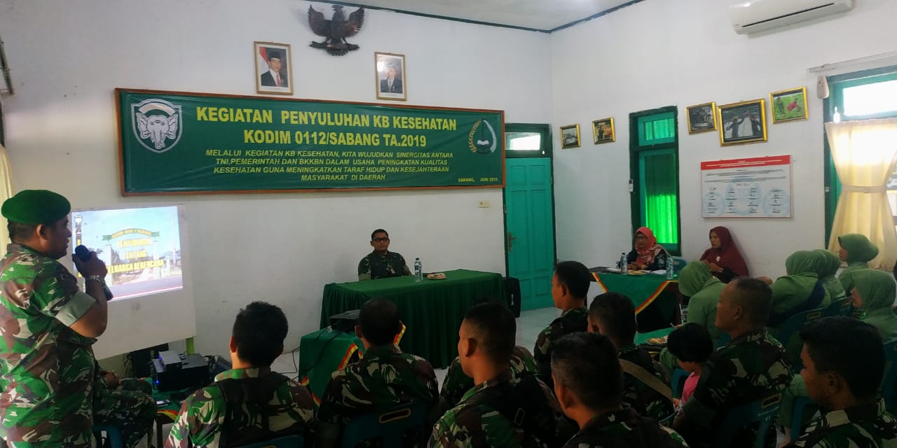 Kodim 0112 Bekerjasama dengan  BKKBN kota Sabang Adakan Sosialisasi dan Penyuluhan KB