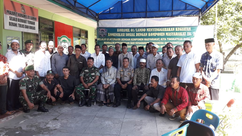Koramil Jajaran Kodim Aceh Jaya Gelar Komsos dengan Komponen Masyarakat