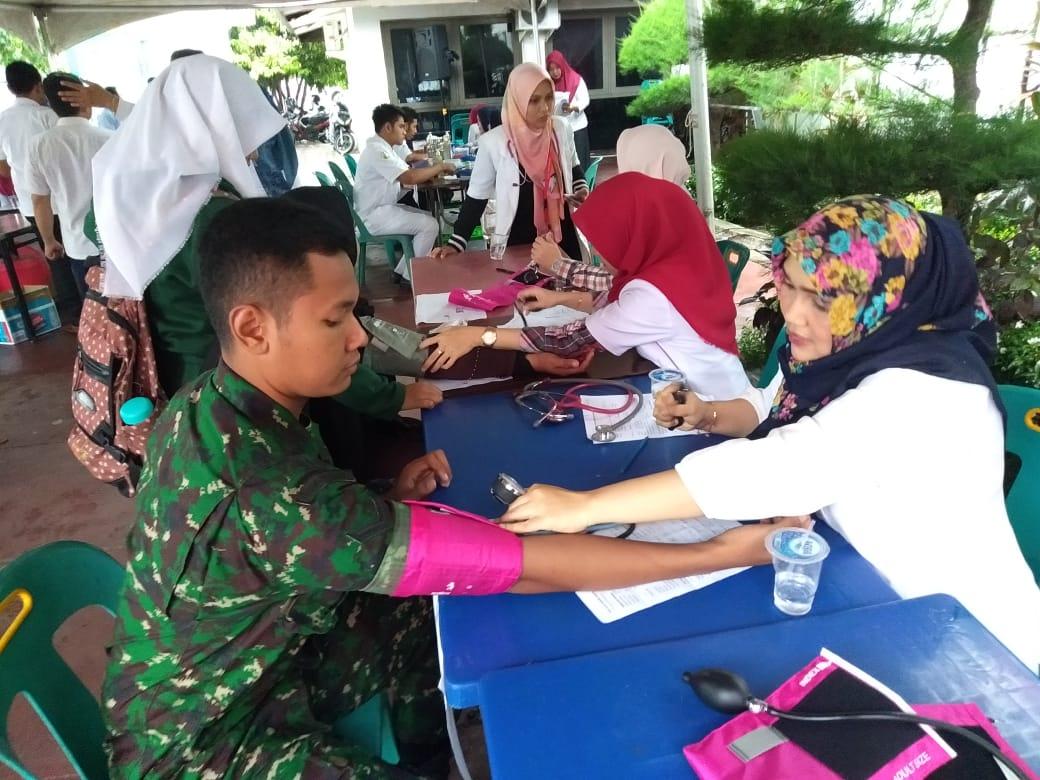 Personel Ajendam IM Partisipasi Peringatan Hari Donor Darah Sedunia