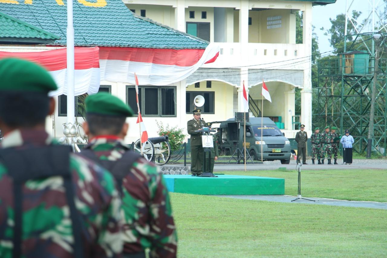 Korem 012/TU Mengelar Upacara Hari Lahir Pancasila