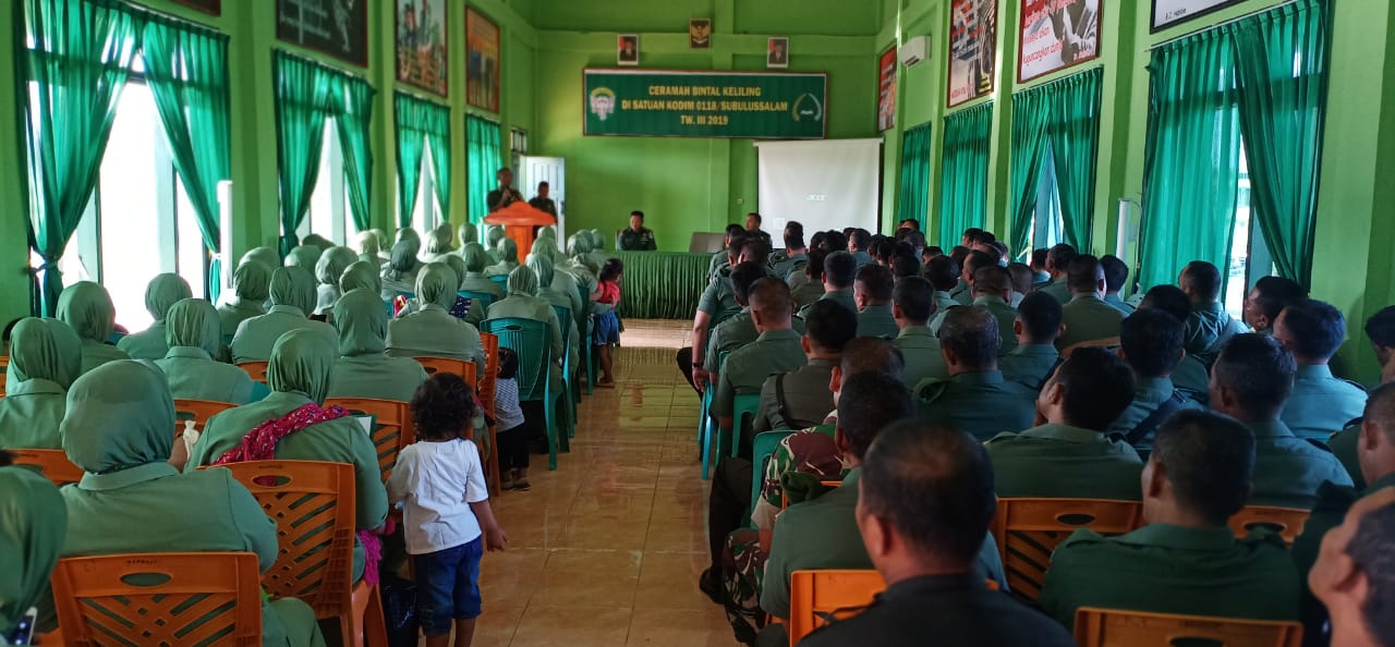 Kodim 0118/Subulussalam Kedatangan Tim Ceramah Bintaldam IM