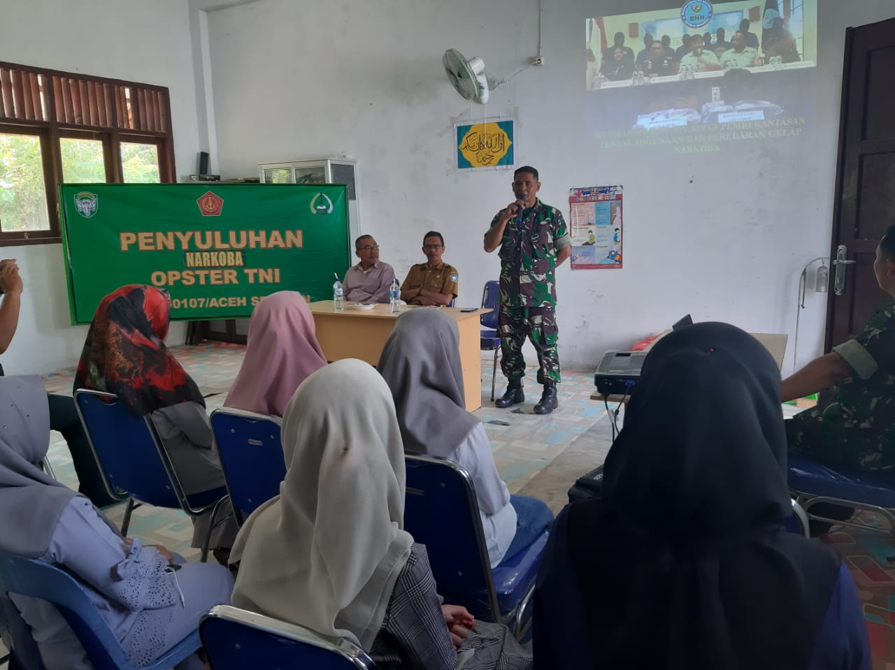 Kodim 0107/Aceh Selatan Sosialisasikan Penyalahgunaan dan Peredaran Gelap Narkoba