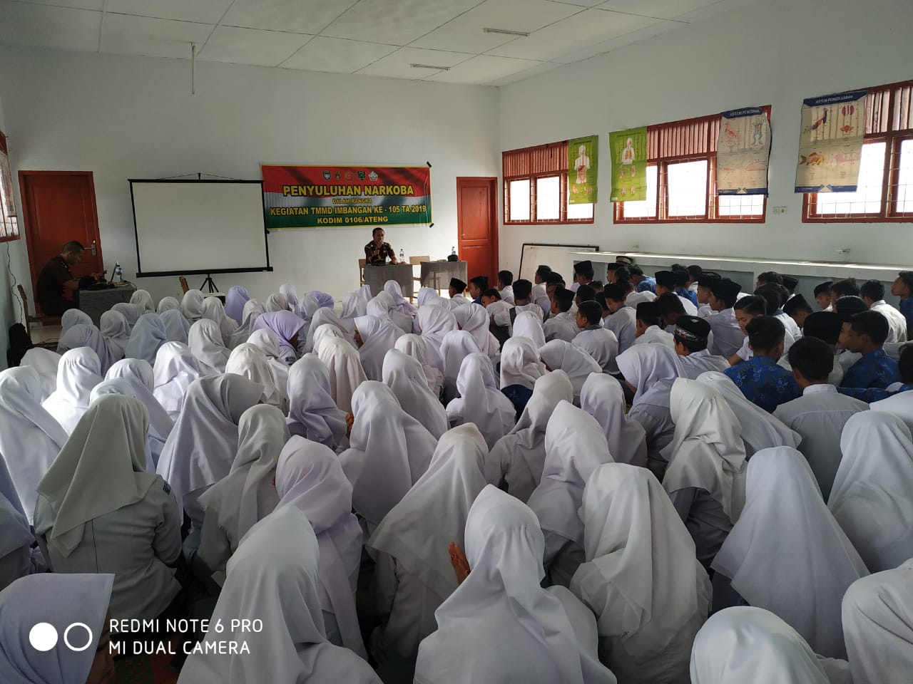 TMMD Kodim 0106/Ateng Laksanakan Penyuluhan Narkoba, Wasbang dan Bela Negara