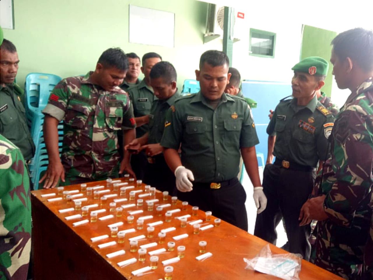 Kodim 0101/BS Gelar Tes Urine