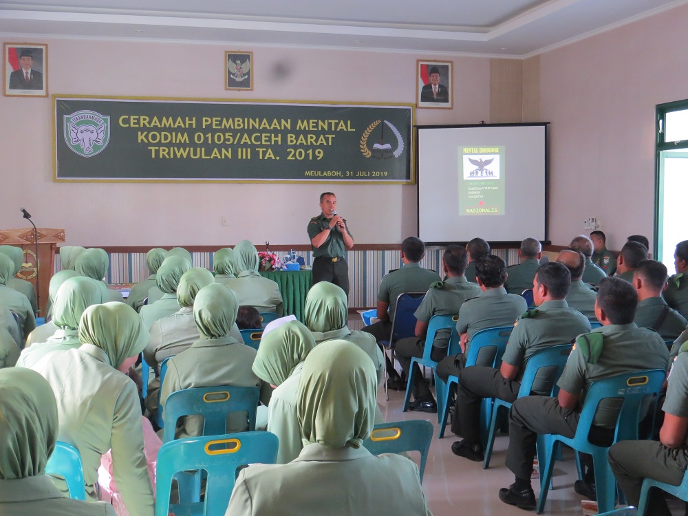 Kodim 0105/Aceh Barat Terima Bintal Keliling dari Tim Bintaldam IM