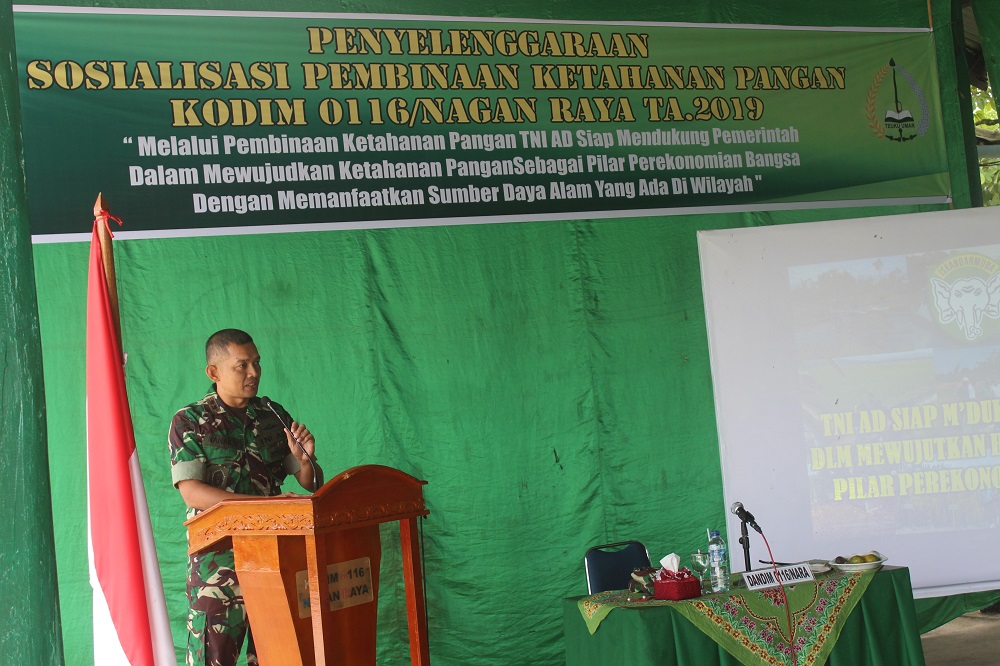 Kodim 0116/Nagan Raya Gelar Sosialisasi Ketahanan Pangan Terpadu