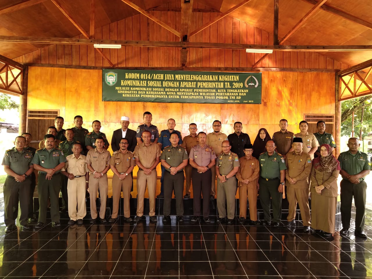 Kodim Aceh Jaya Gelar Komsos dengan Aparat Pemerintah