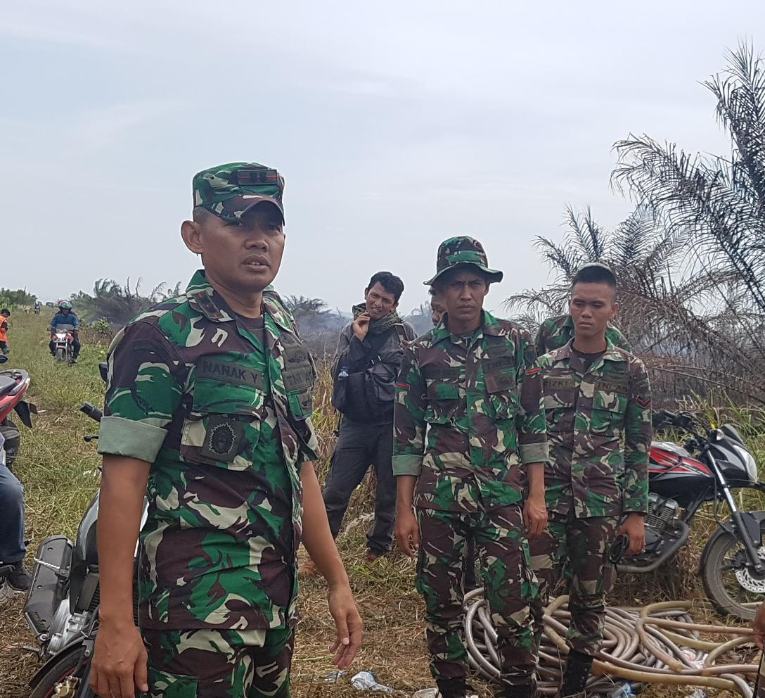 Pasca Kebakaran Lahan Dandim Nagan Raya Himbau Warga Tidak Bakar Lahan Saat Buka Perkebunan