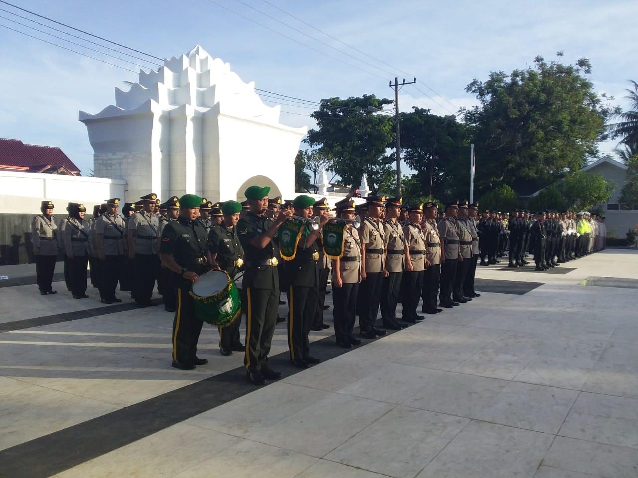 Korsik Ajendam IM dukung  upacara ziarah dalam rangka HUT Bhayangkara