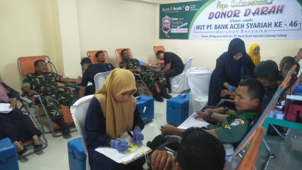 Personil Kodim Aceh Jaya Donor Darah