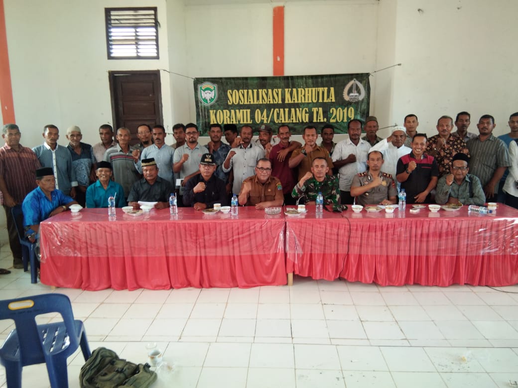 Koramil 04/Calang Bersama Muspika Sosialisasikan Pencegahan Karhutla Kepada Masyarakat