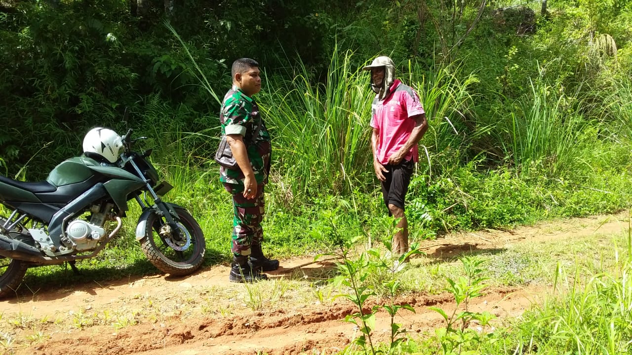 Babinsa Koramil Calang Laksanakan Patroli Karhutla