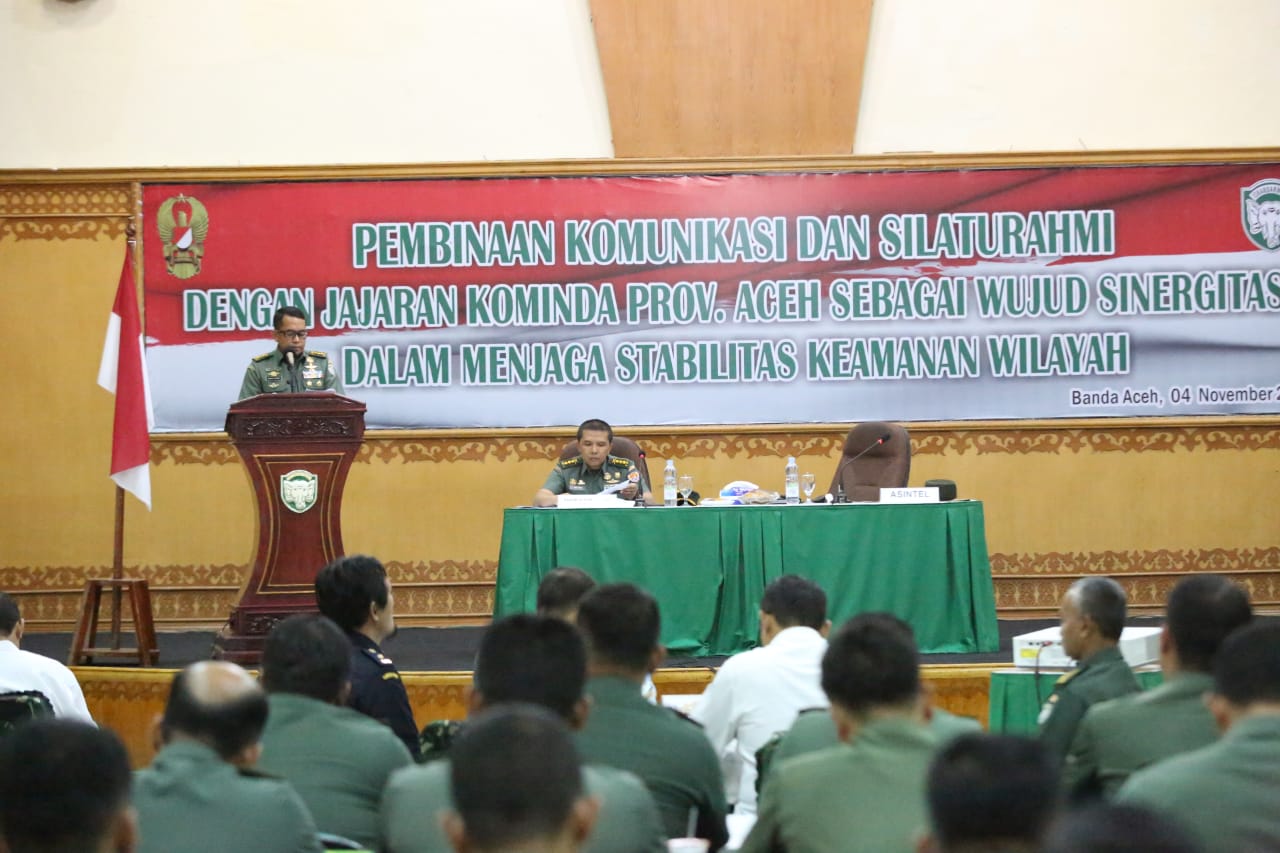Asintel Kasdam IM Buka Pembinaan Komunikasi dan Silaturahmi dengan Jajaran Kominda Prov. Aceh