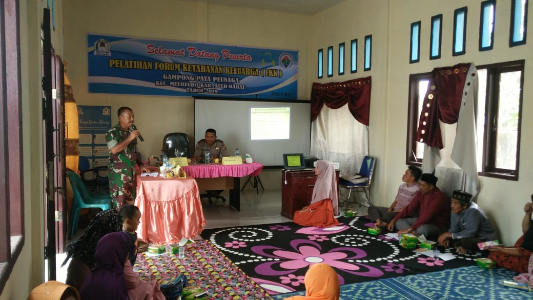 Danramil 04/Meureubo Menjadi Narasumber Workshop Forum Ketahanan Keluarga