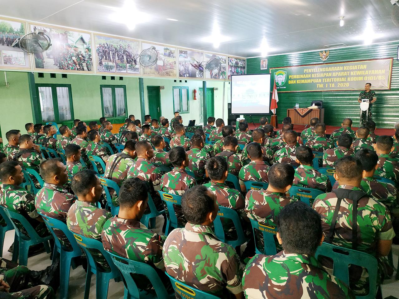 Para Babinsa Harus Mampu Kuasai Wilayah Teritorial Penekanan Dandim 0101/BS