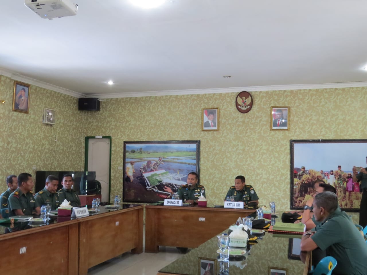 Tim Wasrik Current Audit Kodam IM Kunjungi Kodim 0106/Ateng-BM