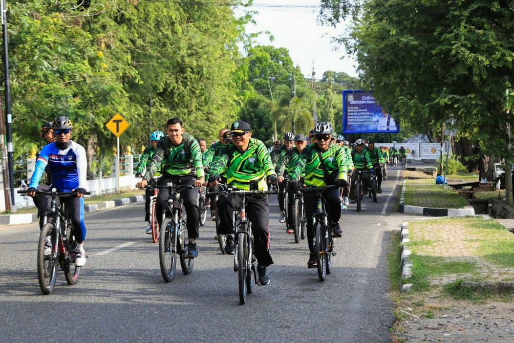 Pangdam IM Gowes Bersama Peserta Rapim Kodam Iskandar Muda TA 2020