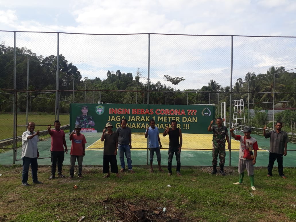 Kodim Sosialisasi Pencegahan Virus Corona Hingga ke Pelosok Desa